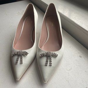 Kate Spade New York Derbie Rhinestone Satin Pumps
